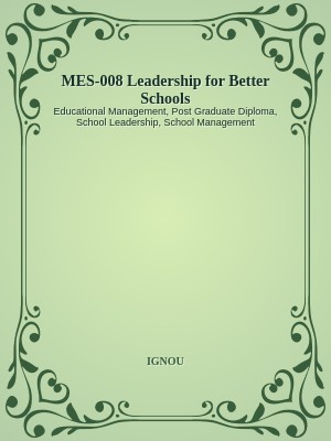 MES-008 Leadership for Better Schools